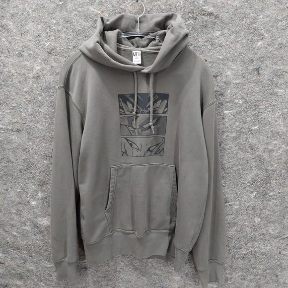 Uniqlo UT Dragon Ball Z Hoodie Men's Small Grey Pullover Sweatshirt Anime Manga - Picture 1 of 7